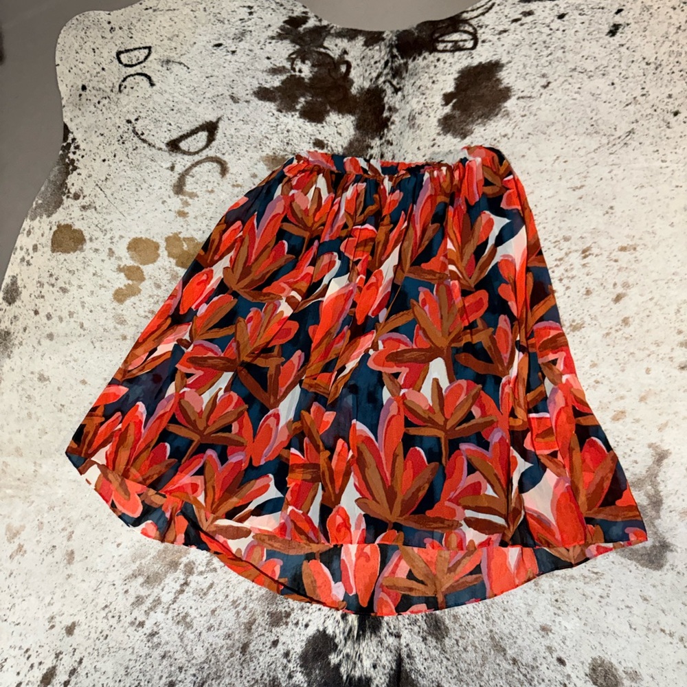 Who What Wear skirt in Red and Blue Floral